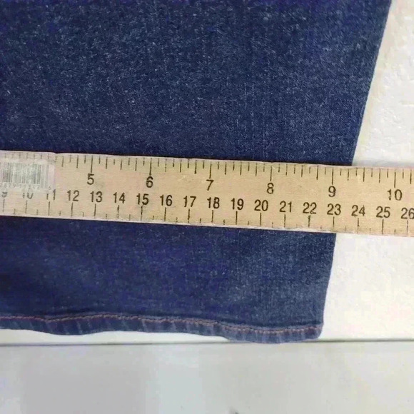 Levi's 512 Womens Dark Wash High Rise Perfectly Slimming Boot Cut Jeans 14 Med - Picture 11 of 13